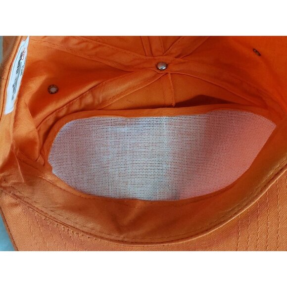 Vtg Saturday Night Fever Disco Hat Travolta Snapback Brow Flap Orange 70s USA - Picture 7 of 11